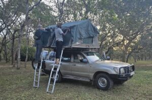 self drive with a rooftop tent camping